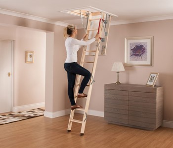 Climbing a Keylite Loft Ladder