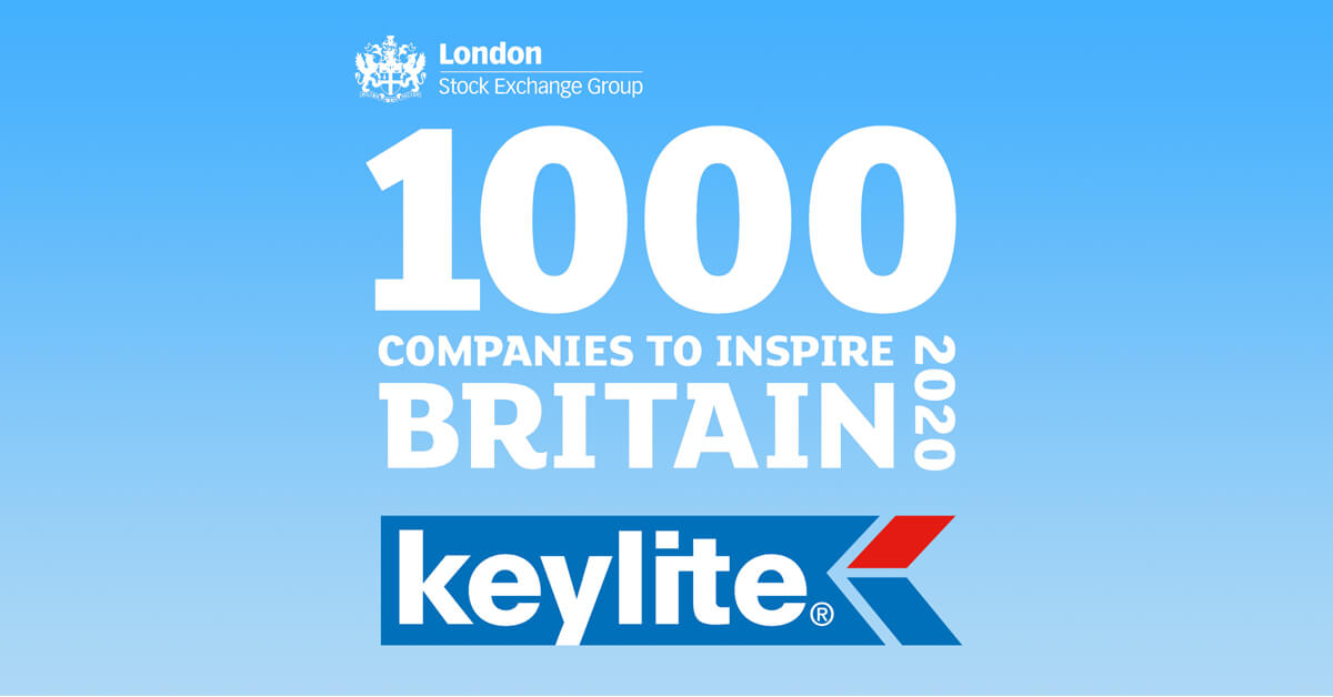 Keylite Roof Windows recognised as one of 1,000 companies to inspire Britain.